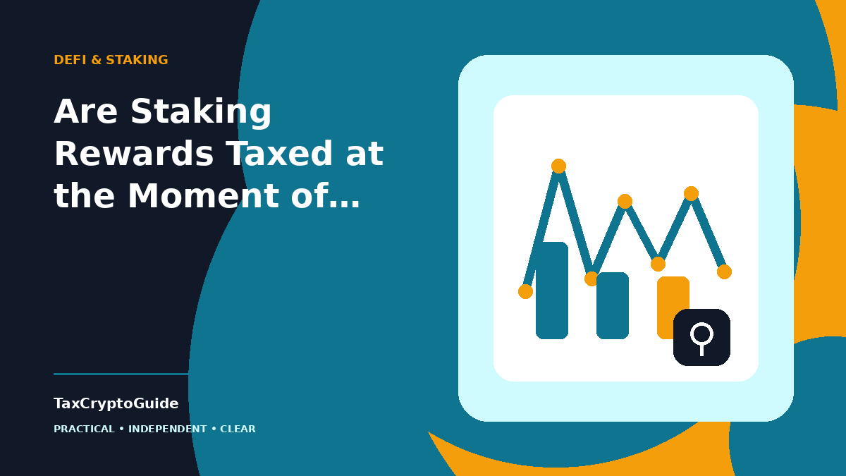 Are Staking Rewards Taxed at the Moment of Generation or Disposal?