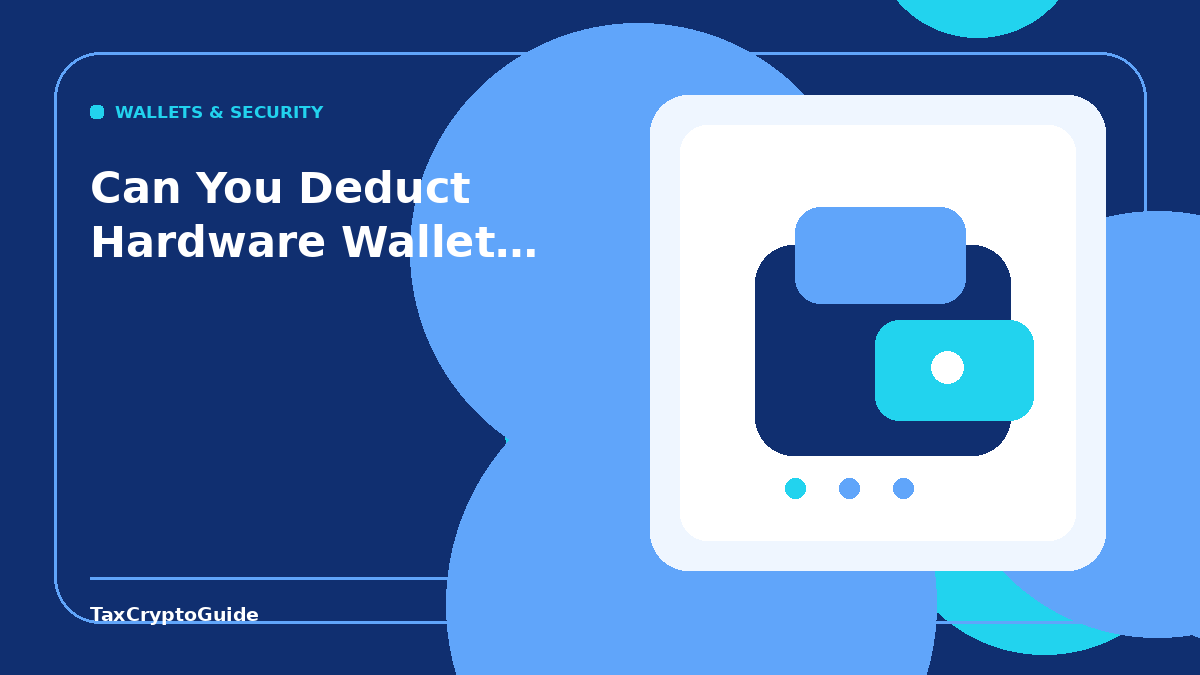 Can You Deduct Hardware Wallet Costs Like Ledger on Your Tax Return?