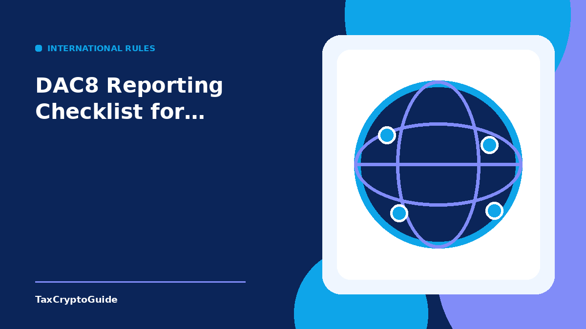DAC8 Reporting Checklist for European Union Crypto Investors