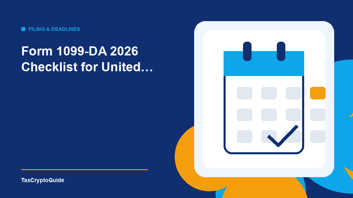 Form 1099-DA 2026 Checklist for United States Crypto Investors