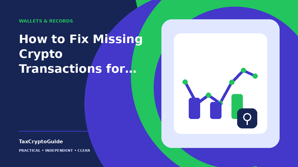 How to Fix Missing Crypto Transactions for United States Tax Software